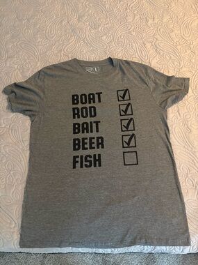 Boat, Rod, Bait, Beer, Fish Checklist TShirt